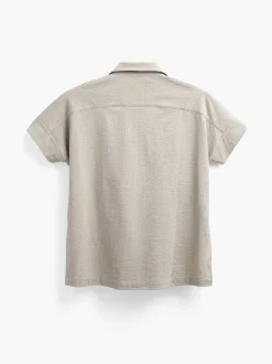 Women'S Ministry of Supply Sand Women'S Hybrid Seersucker Short Sleeve Shirt