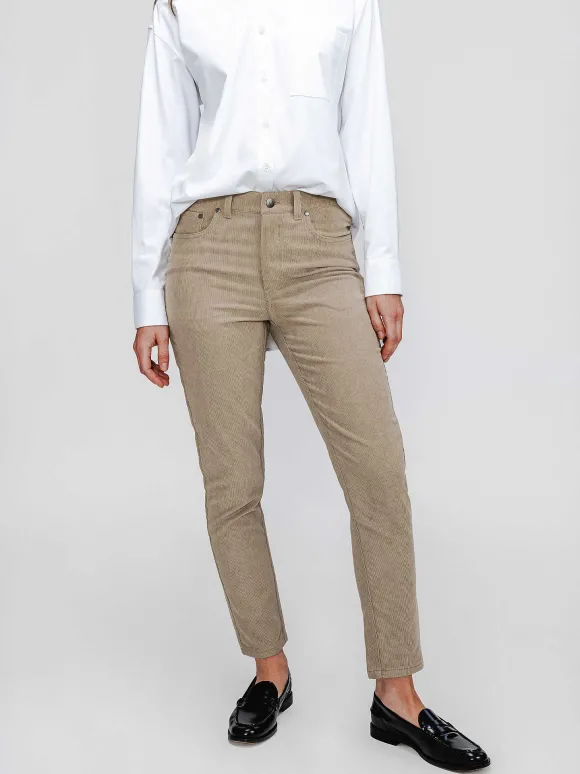 Women'S Ministry of Supply Sand Women'S Kinetic Corduroy 5-Pocket Pant