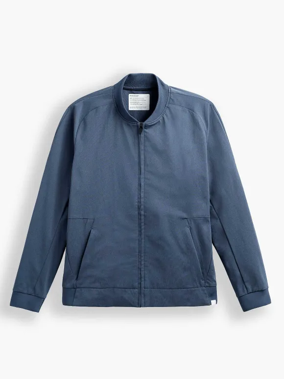 Men'S Ministry of Supply Shadow Blue Heather Men'S Kinetic Bomber Jacket