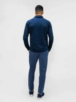 Men'S Ministry of Supply Slate Blue Men'S Kinetic Pintuck Pant