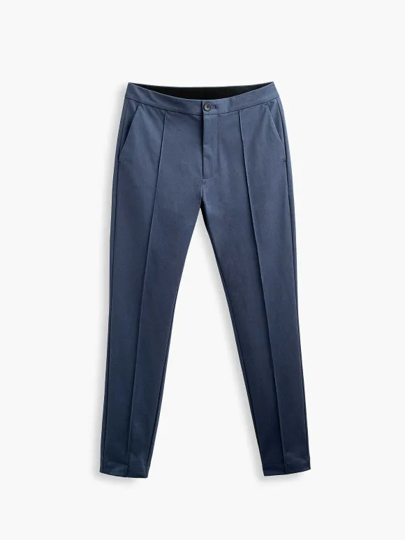 Men'S Ministry of Supply Slate Blue Men'S Kinetic Pintuck Pant