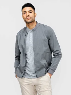 Men'S Ministry of Supply Slate Grey Men'S Kinetic Bomber Jacket