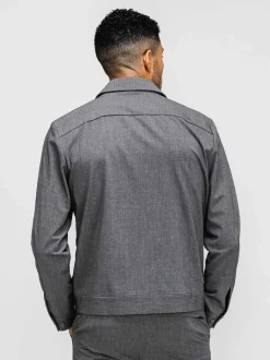 Men'S Ministry of Supply Soft Granite Men'S Velocity Shirt Jacket