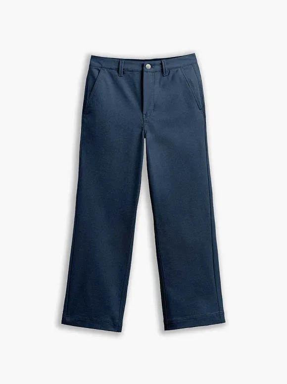 Women'S Ministry of Supply Steel Blue Heather Women'S Kinetic Twill 5-Pocket Cropped Pant