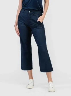 Women'S Ministry of Supply Steel Blue Heather Women'S Kinetic Twill 5-Pocket Cropped Pant
