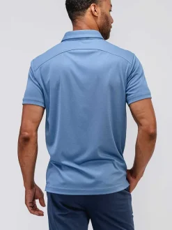 Men'S Ministry of Supply Steel Blue Men'S Apollo Polo