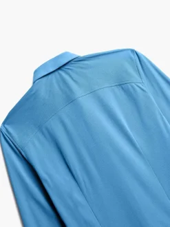 Men'S Ministry of Supply Storm Blue (Brushed) Men'S Apollo Dress Shirt (Previous Generation)
