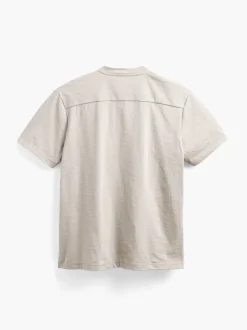 Men'S Ministry of Supply Taupe Men'S Composite Merino Short Sleeve Henley
