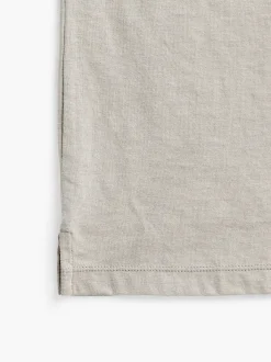Men'S Ministry of Supply Taupe Men'S Composite Merino Short Sleeve Henley