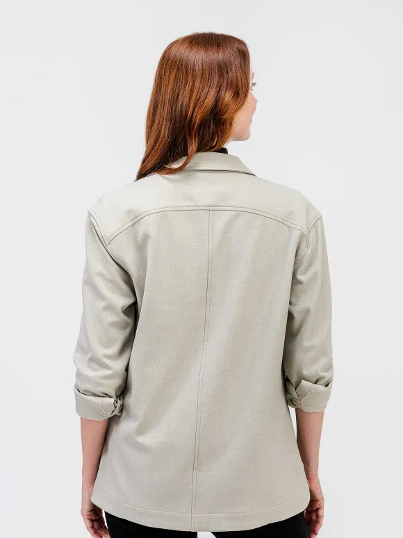 Women'S Ministry of Supply Taupe Women'S Fusion Overshirt