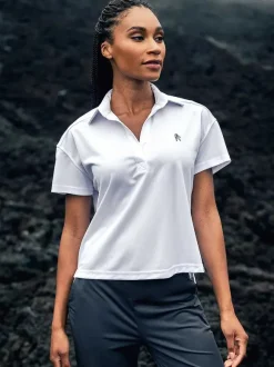 Women'S Ministry of Supply White [Apollo X Limited Edition] Women'S Apollo Polo