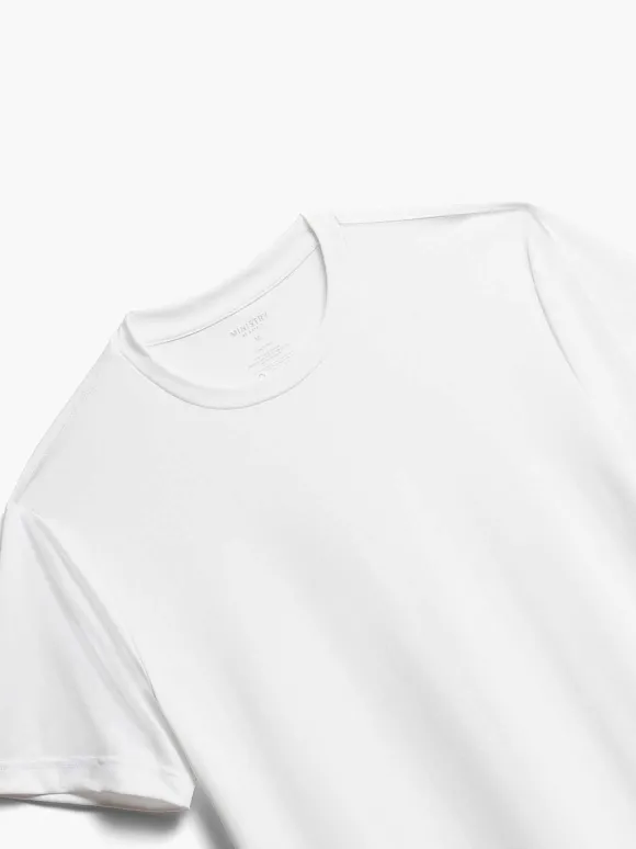 Men'S Ministry of Supply White (Crew Neck) Men'S Responsive Tee