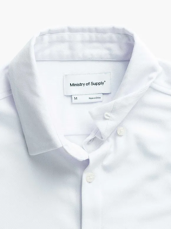 Men'S Ministry of Supply White Men'S Apollo Short Sleeve Sport Shirt